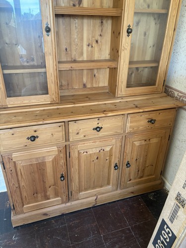 Pine welsh dresser glass - welsh,