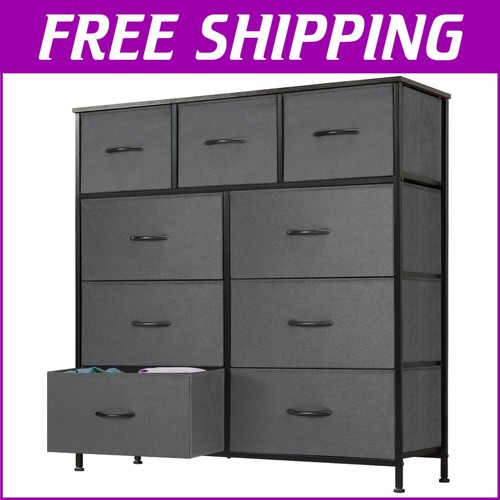 Drawer grey fabric - 9-drawer,